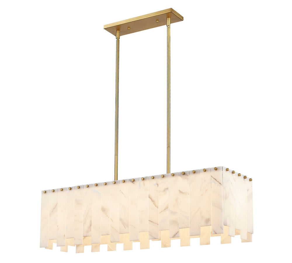 Z-Lite Canada - 345-40L-RB - Five Light Linear Chandelier - Viviana - Rubbed Brass