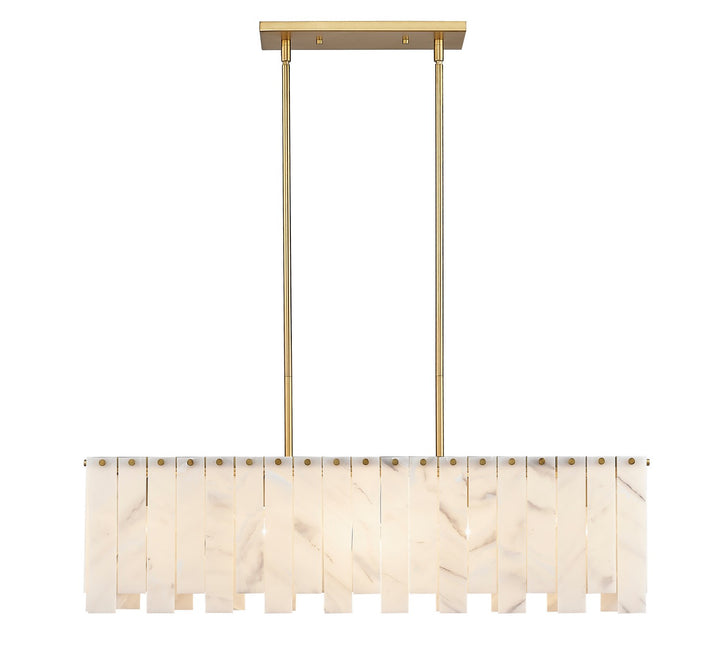 Z-Lite Canada - 345-40L-RB - Five Light Linear Chandelier - Viviana - Rubbed Brass