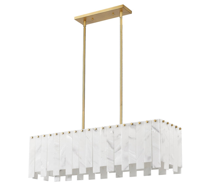 Z-Lite Canada - 345-40L-RB - Five Light Linear Chandelier - Viviana - Rubbed Brass
