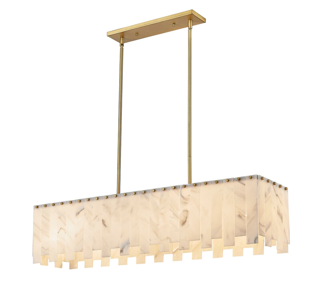 Z-Lite Canada - 345-49L-RB - Seven Light Linear Chandelier - Viviana - Rubbed Brass
