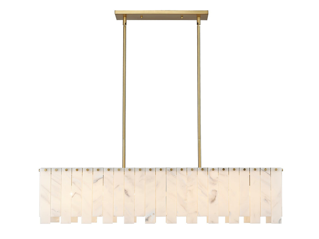 Z-Lite Canada - 345-49L-RB - Seven Light Linear Chandelier - Viviana - Rubbed Brass