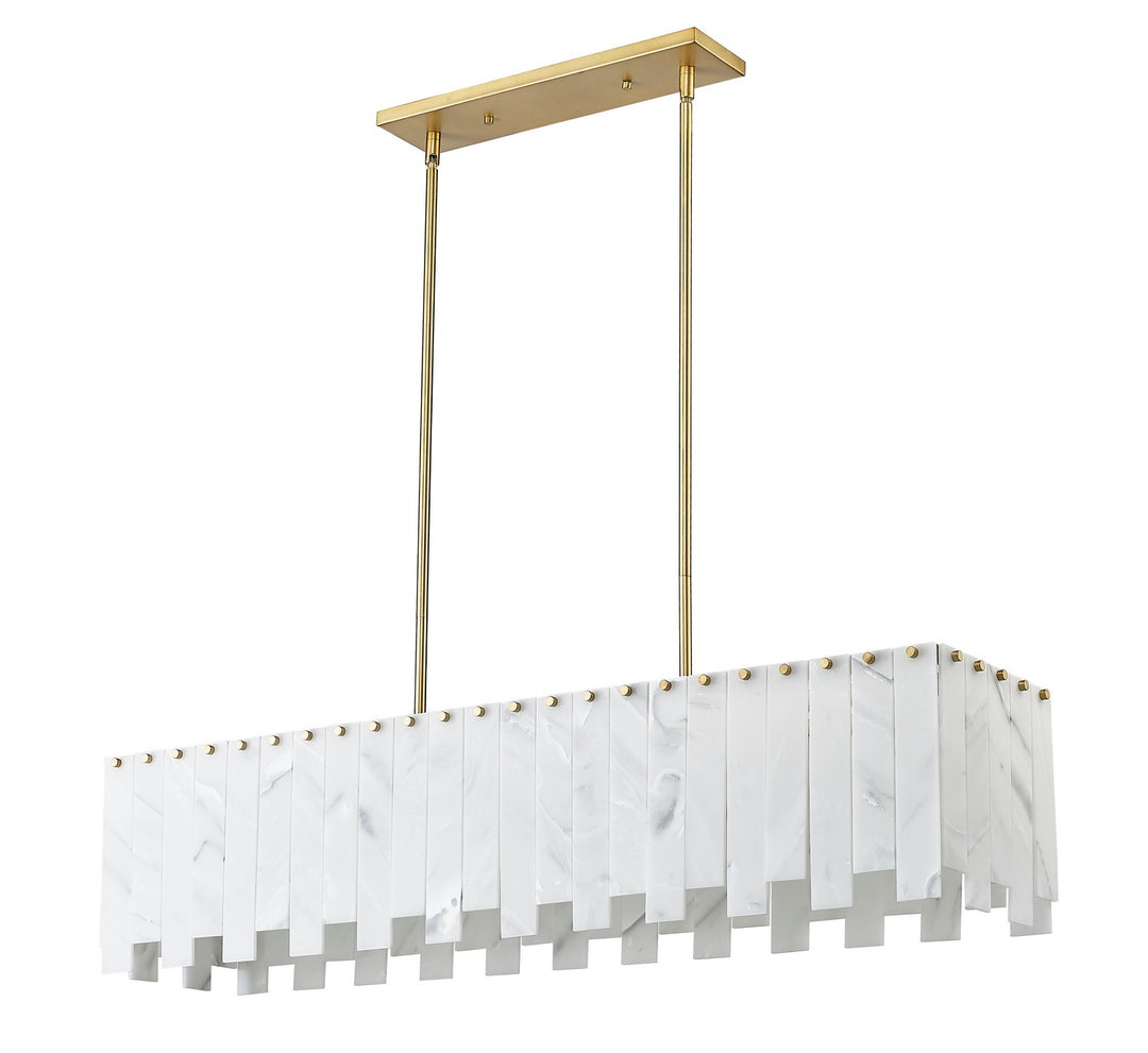 Z-Lite Canada - 345-49L-RB - Seven Light Linear Chandelier - Viviana - Rubbed Brass