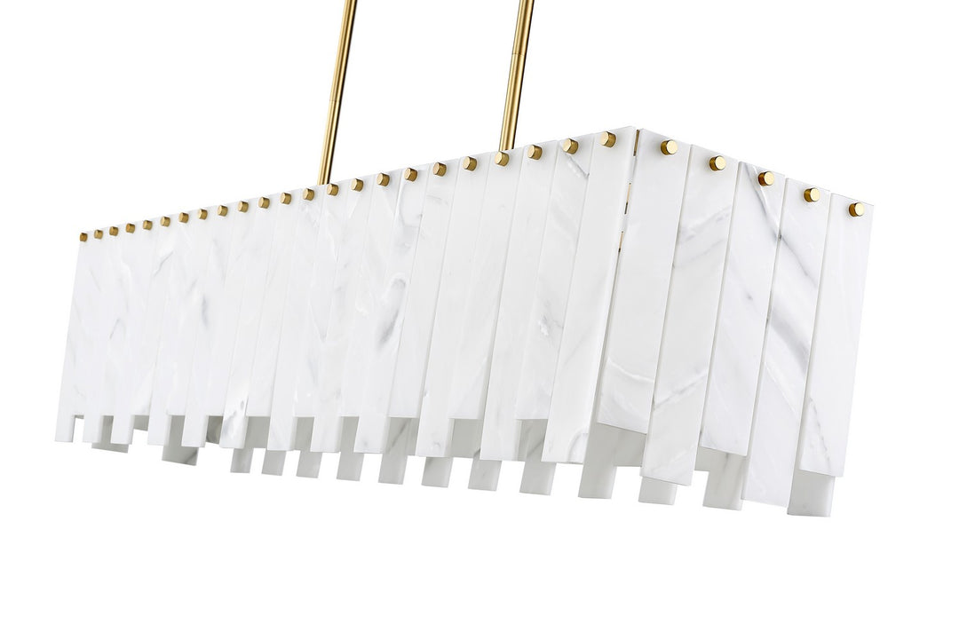 Z-Lite Canada - 345-49L-RB - Seven Light Linear Chandelier - Viviana - Rubbed Brass