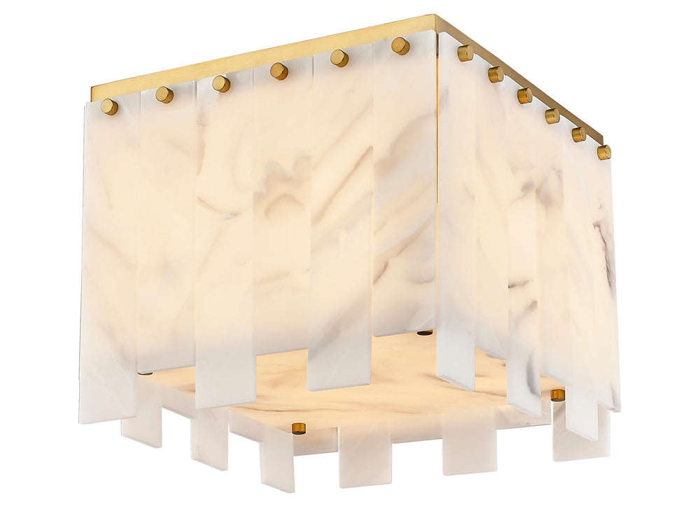 Z-Lite Canada - 345F13-RB - Four Light Flush Mount - Viviana - Rubbed Brass