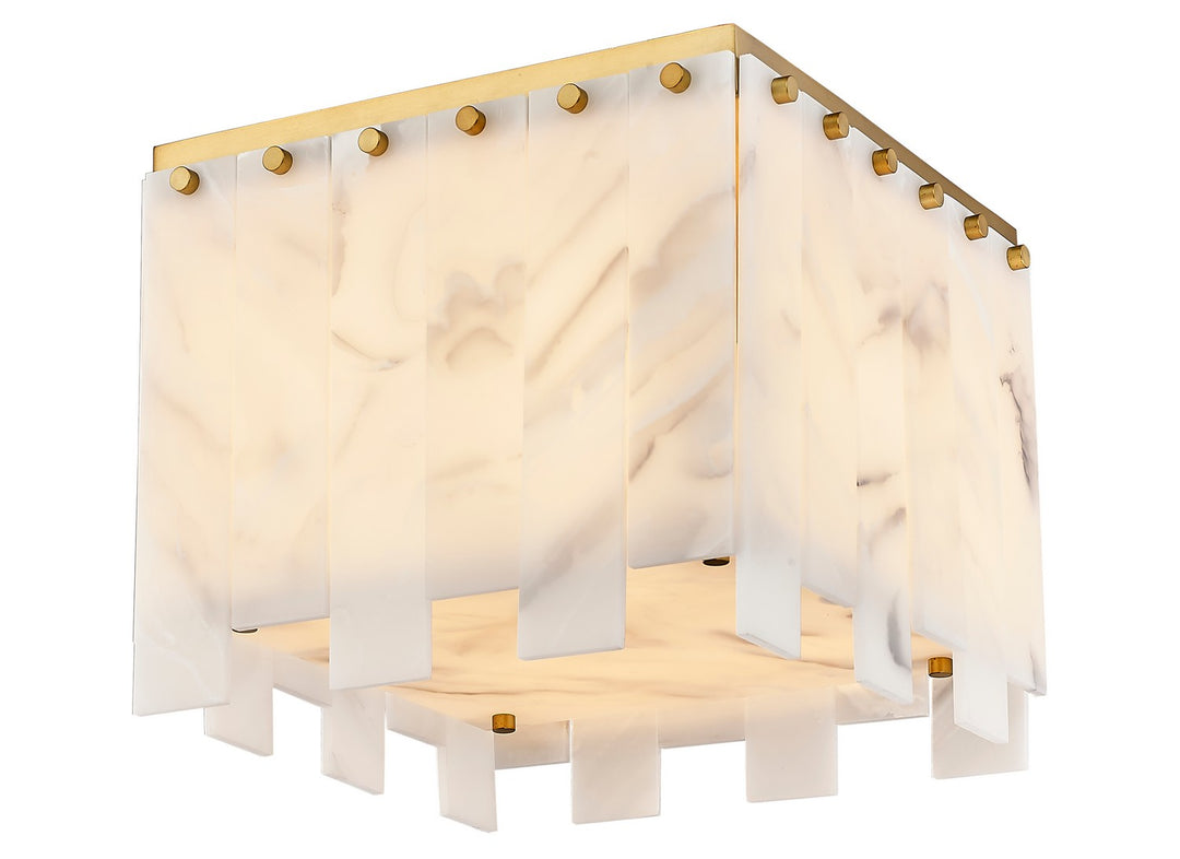 Z-Lite Canada - 345F13-RB - Four Light Flush Mount - Viviana - Rubbed Brass