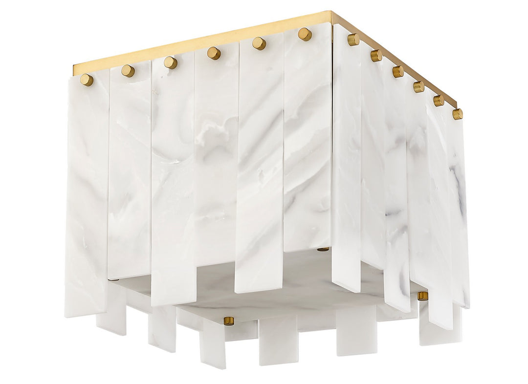 Z-Lite Canada - 345F13-RB - Four Light Flush Mount - Viviana - Rubbed Brass