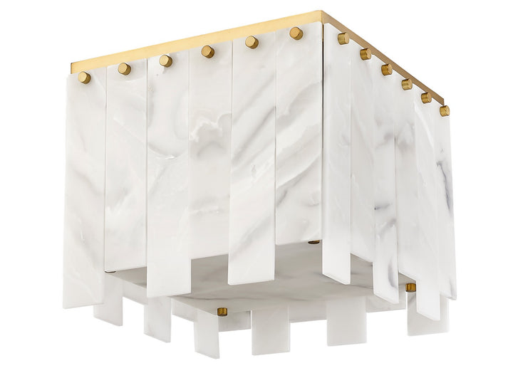 Z-Lite Canada - 345F13-RB - Four Light Flush Mount - Viviana - Rubbed Brass