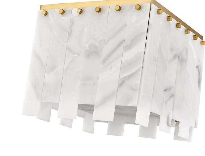 Z-Lite Canada - 345F13-RB - Four Light Flush Mount - Viviana - Rubbed Brass