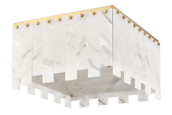 Z-Lite Canada - 345F20-RB - Nine Light Flush Mount - Viviana - Rubbed Brass