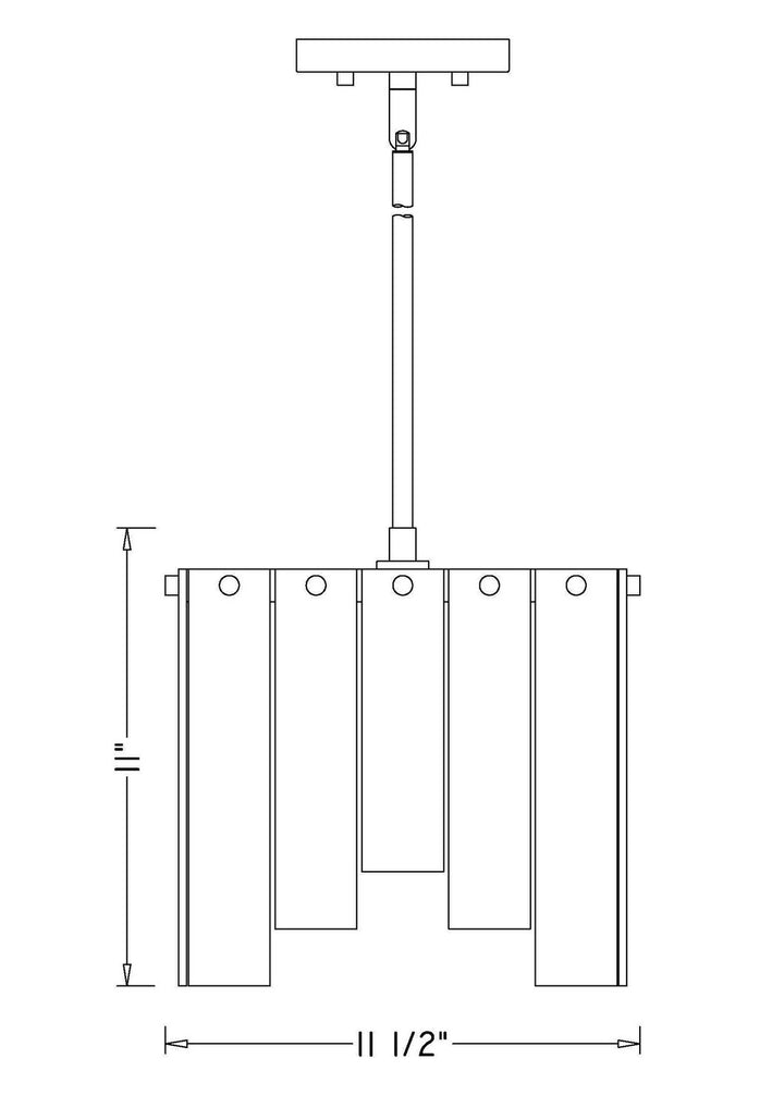 Z-Lite Canada - 345P12-RB - One Light Pendant - Viviana - Rubbed Brass