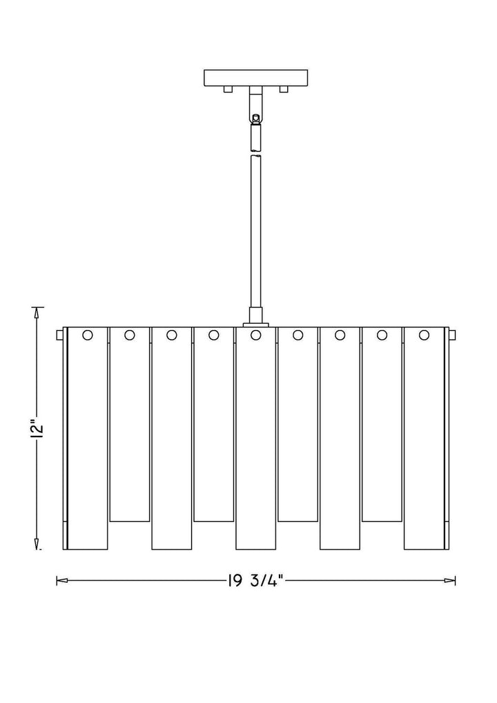 Z-Lite Canada - 345P20-RB - Eight Light Chandelier - Viviana - Rubbed Brass