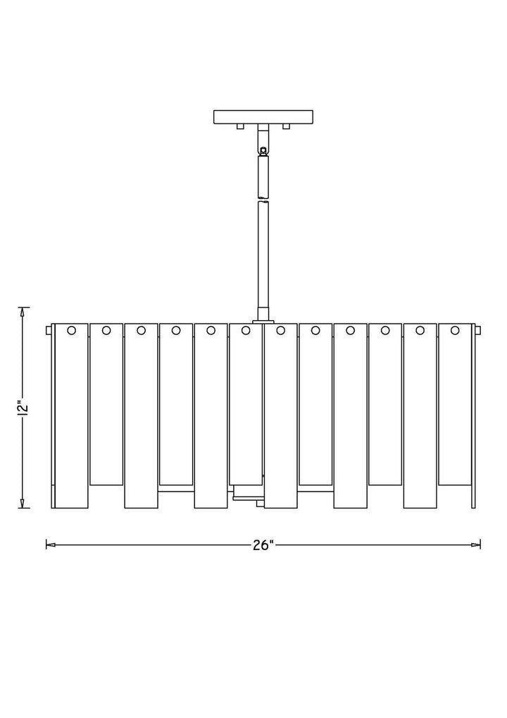 Z-Lite Canada - 345P26-RB - Eight Light Chandelier - Viviana - Rubbed Brass