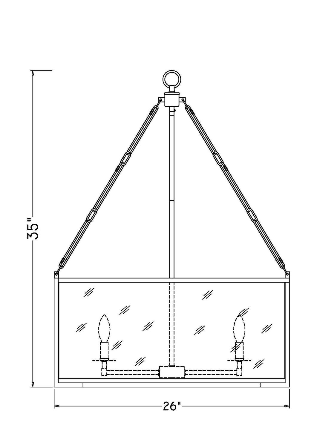 Z-Lite Canada - 346P26-MB - Six Light Chandelier - Barrington - Matte Black