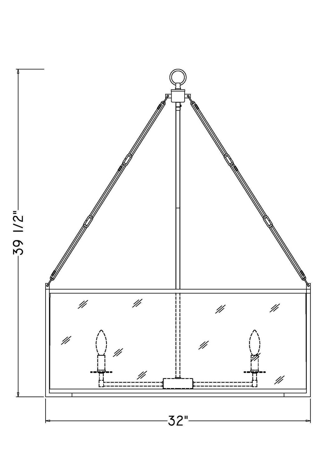 Z-Lite Canada - 346P32-MB - Eight Light Chandelier - Barrington - Matte Black