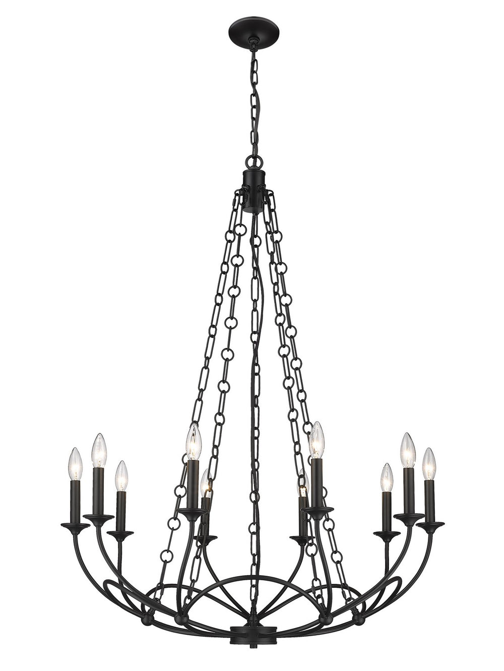 Z-Lite Canada - 3500-10MB - Ten Light Chandelier - Arabella - Matte Black