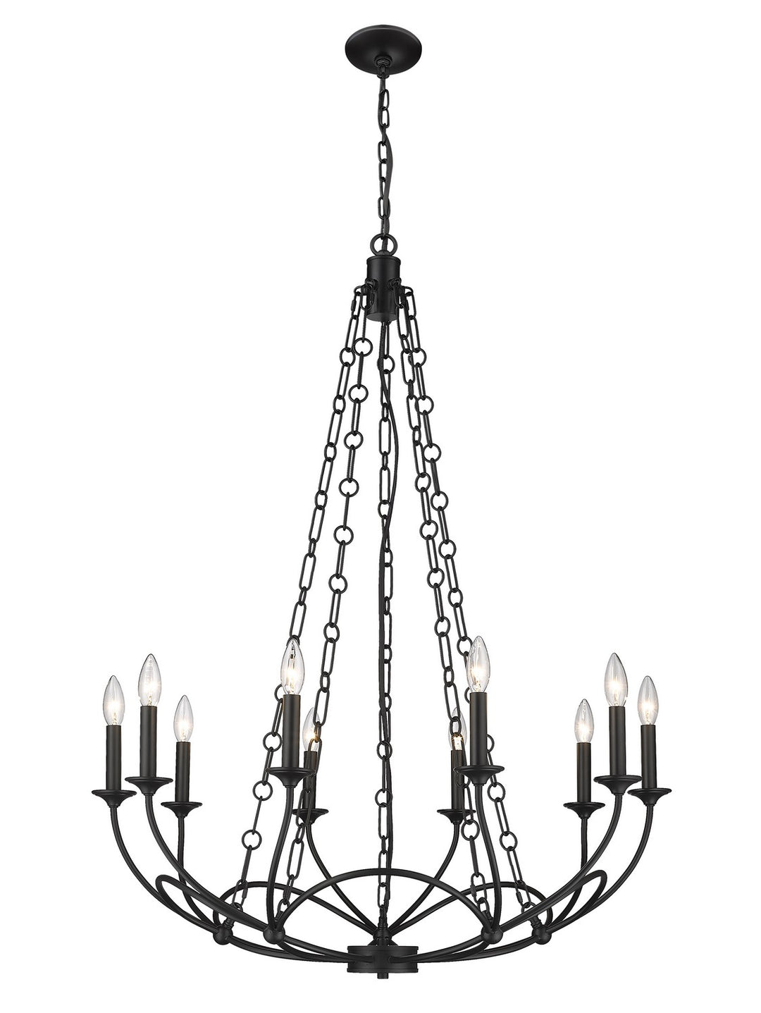 Z-Lite Canada - 3500-10MB - Ten Light Chandelier - Arabella - Matte Black