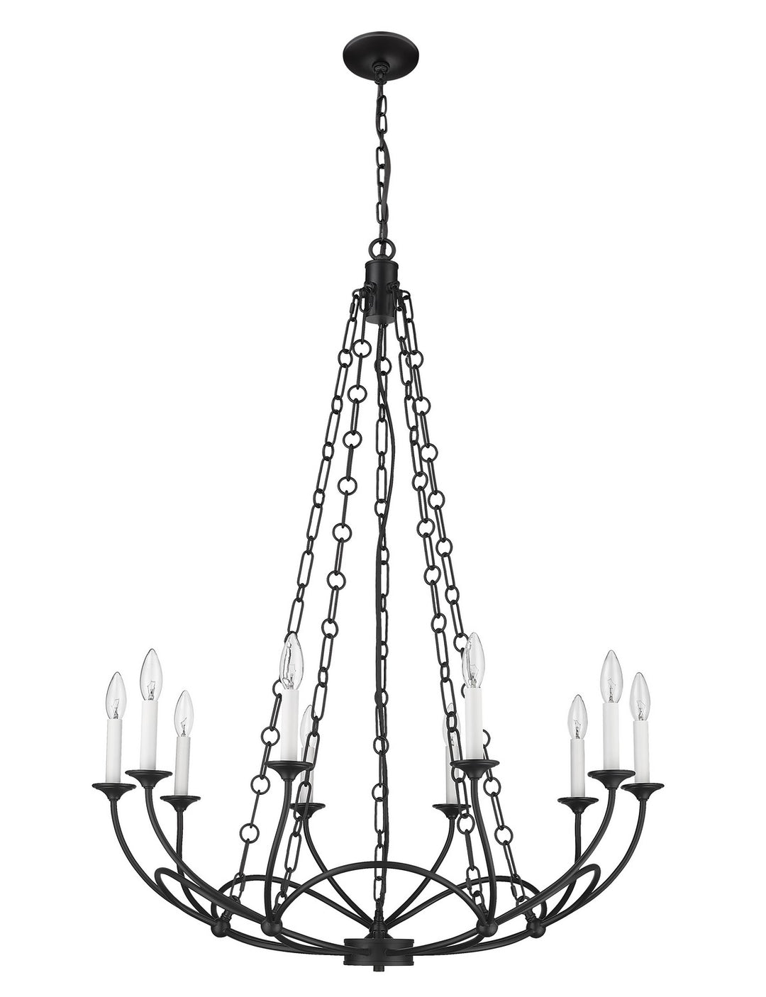 Z-Lite Canada - 3500-10MB - Ten Light Chandelier - Arabella - Matte Black