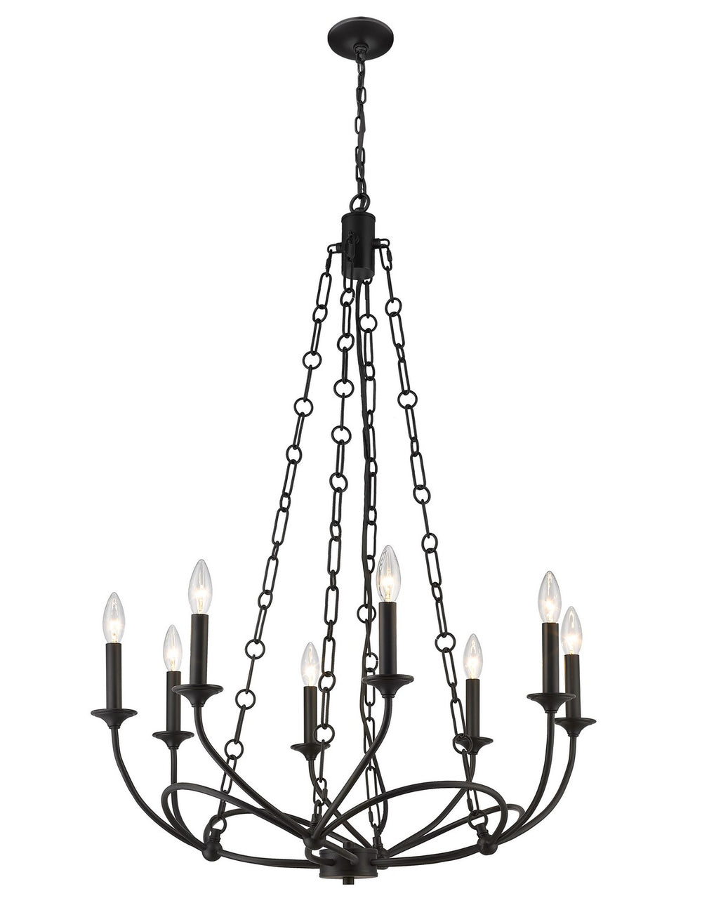 Z-Lite Canada - 3500-8MB - Eight Light Chandelier - Arabella - Matte Black