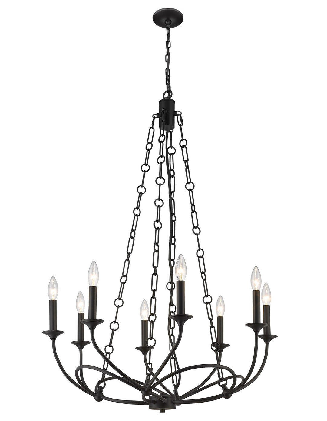 Z-Lite Canada - 3500-8MB - Eight Light Chandelier - Arabella - Matte Black