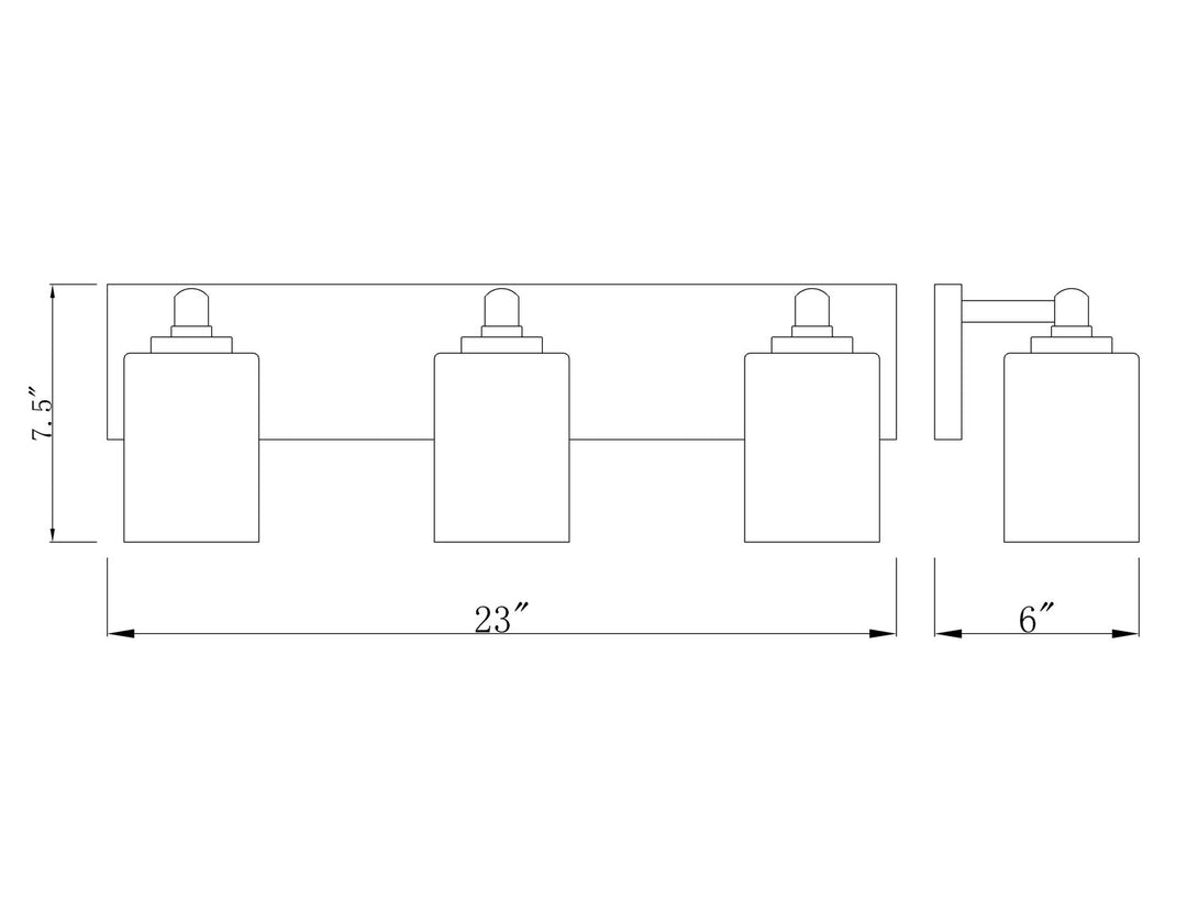 Z-Lite Canada - 485-3V-BG - Three Light Vanity - Soledad - Brushed Gold