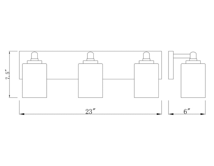 Z-Lite Canada - 485-3V-BG - Three Light Vanity - Soledad - Brushed Gold