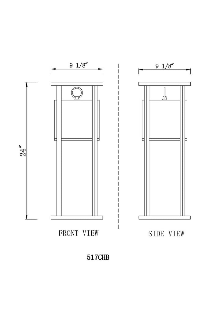 Z-Lite Canada - 517CHB-BK-LED - LED Outdoor Chain Mount Ceiling Fixture - Luca - Black
