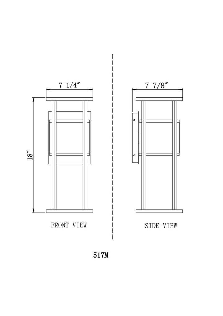 Z-Lite Canada - 517M-BK-LED - LED Outdoor Wall Mount - Luca - Black