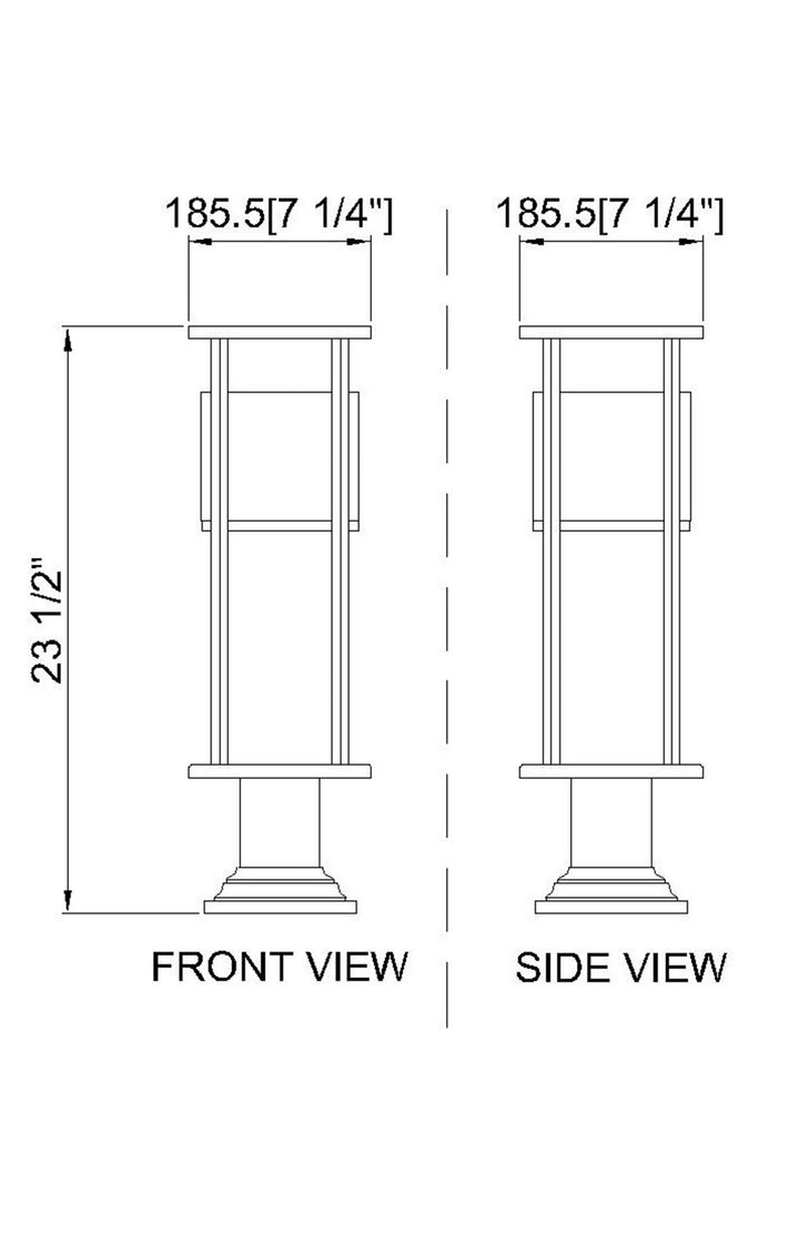 Z-Lite Canada - 517PHB-533PM-BK-LED - LED Outdoor Pier Mounted Fixture - Luca - Black