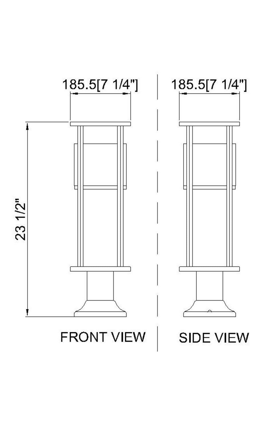 Z-Lite Canada - 517PHB-553PM-BK-LED - LED Outdoor Pier Mounted Fixture - Luca - Black