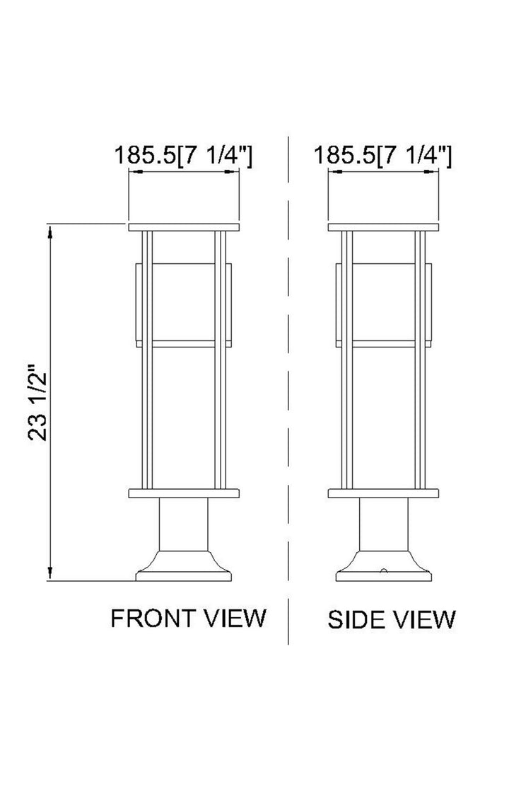 Z-Lite Canada - 517PHB-553PM-BK-LED - LED Outdoor Pier Mounted Fixture - Luca - Black