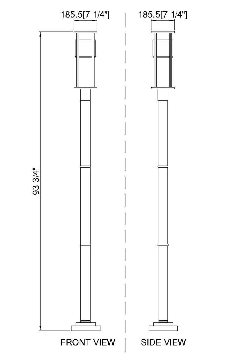 Z-Lite Canada - 517PHB-567P-BK-LED - LED Outdoor Post Moun Fixture - Luca - Black
