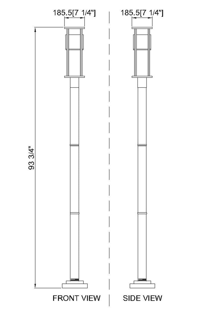 Z-Lite Canada - 517PHB-567P-BK-LED - LED Outdoor Post Moun Fixture - Luca - Black