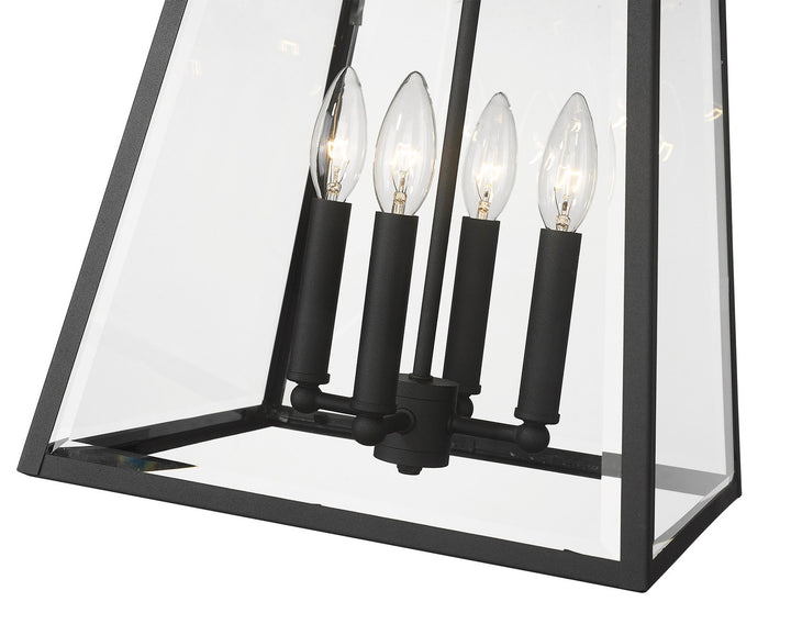 Z-Lite Canada - 521CHB-BK - Four Light Outdoor Chain Mount Ceiling Fixture - Broughton - Black