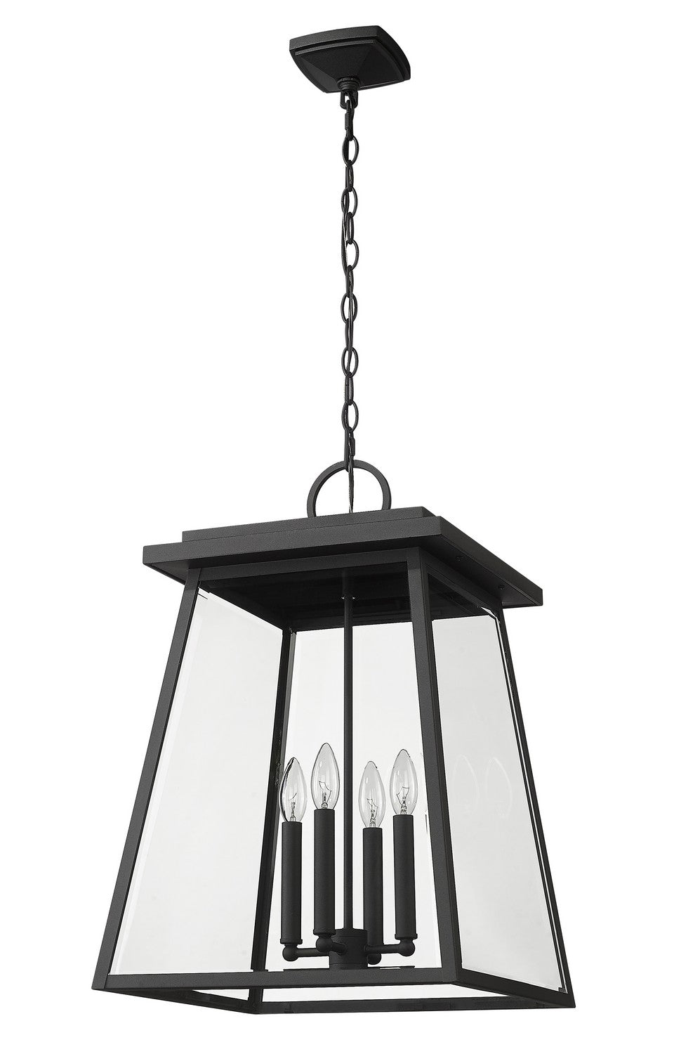 Z-Lite Canada - 521CHXL-BK - Four Light Outdoor Chain Mount Ceiling Fixture - Broughton - Black