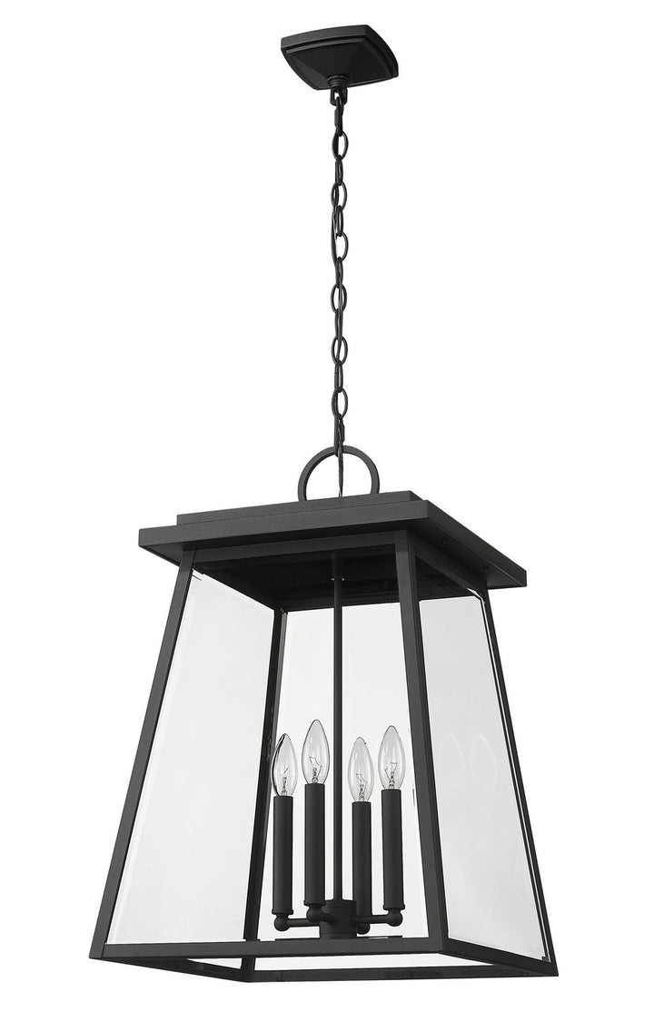 Z-Lite Canada - 521CHXL-BK - Four Light Outdoor Chain Mount Ceiling Fixture - Broughton - Black