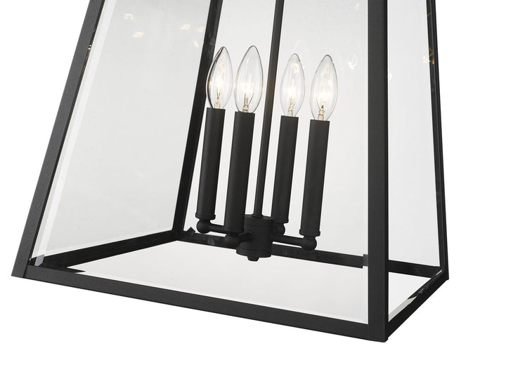 Z-Lite Canada - 521CHXL-BK - Four Light Outdoor Chain Mount Ceiling Fixture - Broughton - Black