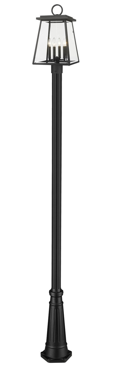 Z-Lite Canada - 521PHBR-519P-BK - Four Light Outdoor Post Mounted Fixture - Broughton - Black