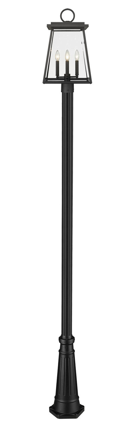 Z-Lite Canada - 521PHBR-519P-BK - Four Light Outdoor Post Mounted Fixture - Broughton - Black