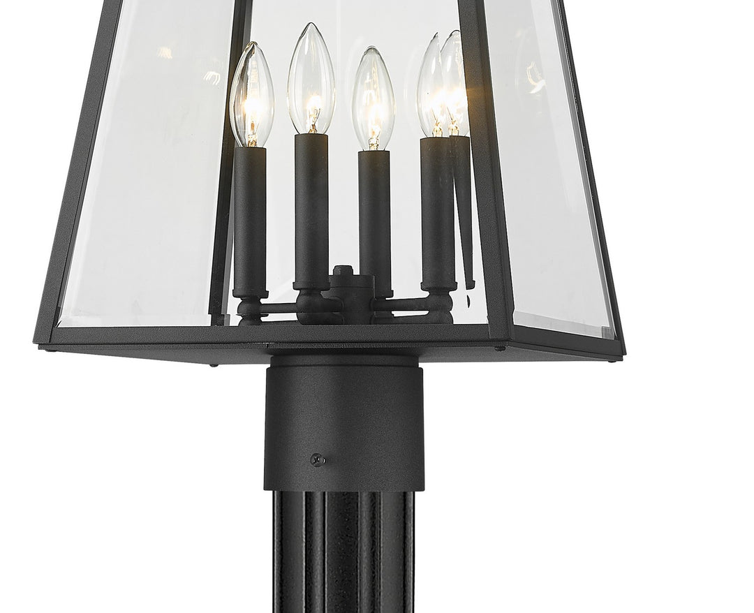 Z-Lite Canada - 521PHBR-519P-BK - Four Light Outdoor Post Mounted Fixture - Broughton - Black