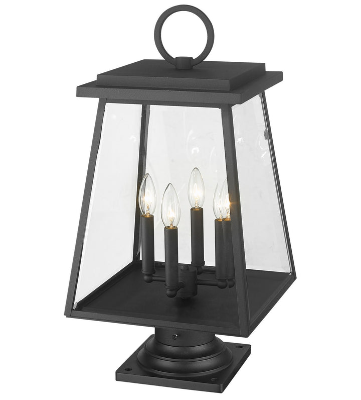 Z-Lite Canada - 521PHBR-533PM-BK - Four Light Outdoor Pier Mounted Fixture - Broughton - Black