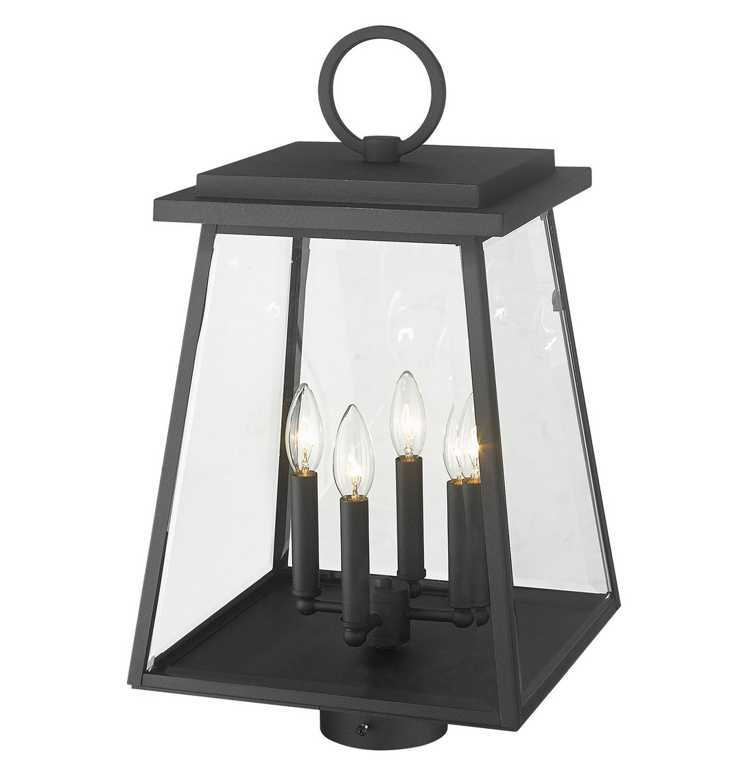 Z-Lite Canada - 521PHBR-BK - Four Light Outdoor Post Mount Fixture - Broughton - Black