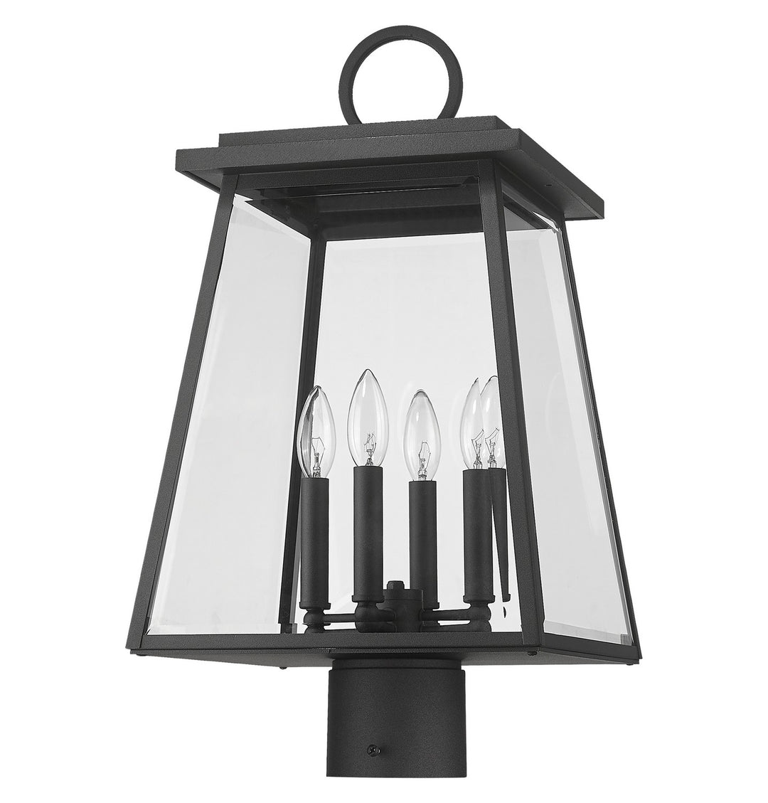 Z-Lite Canada - 521PHBR-BK - Four Light Outdoor Post Mount Fixture - Broughton - Black