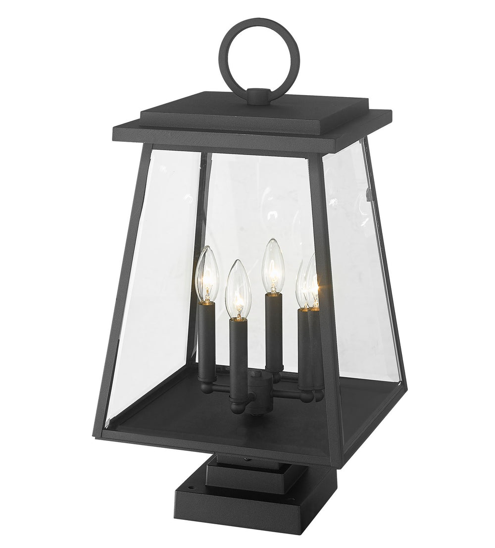 Z-Lite Canada - 521PHBS-SQPM-BK - Four Light Outdoor Pier Mounted Fixture - Broughton - Black