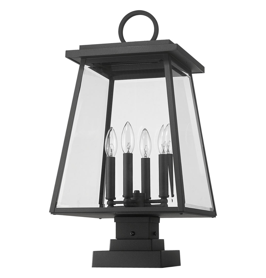 Z-Lite Canada - 521PHBS-SQPM-BK - Four Light Outdoor Pier Mounted Fixture - Broughton - Black