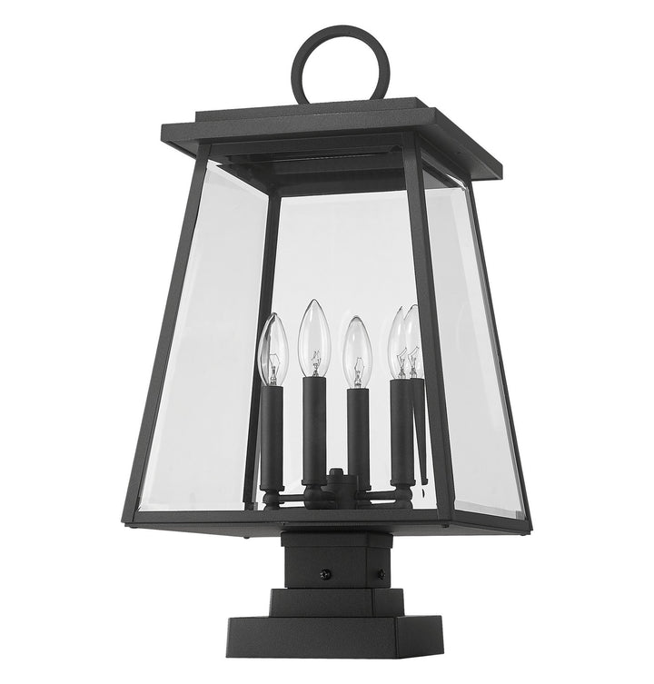 Z-Lite Canada - 521PHBS-SQPM-BK - Four Light Outdoor Pier Mounted Fixture - Broughton - Black