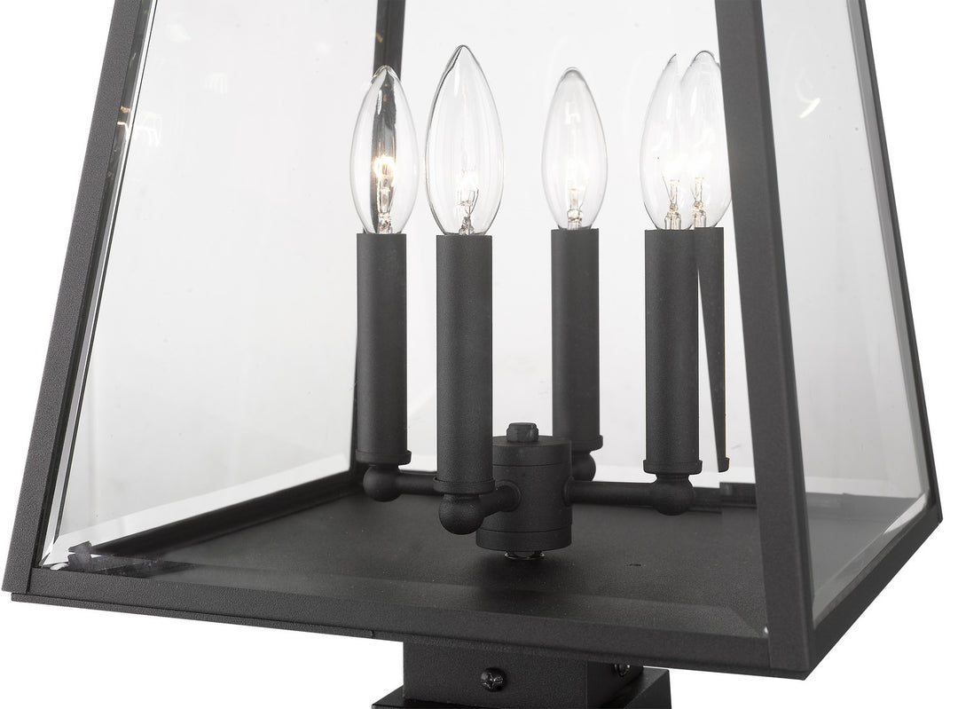 Z-Lite Canada - 521PHBS-SQPM-BK - Four Light Outdoor Pier Mounted Fixture - Broughton - Black