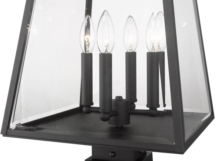 Z-Lite Canada - 521PHBS-SQPM-BK - Four Light Outdoor Pier Mounted Fixture - Broughton - Black