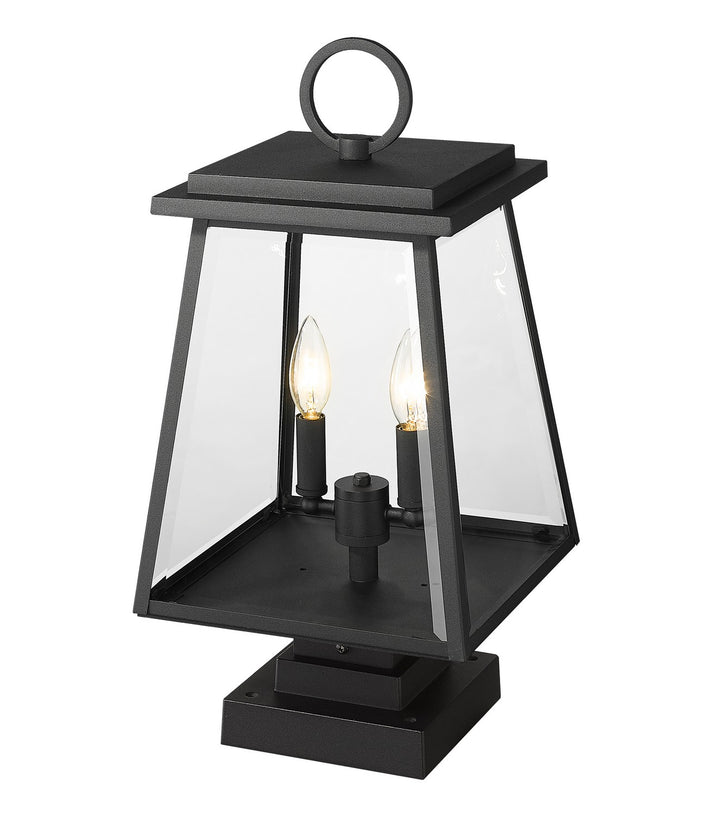 Z-Lite Canada - 521PHMS-SQPM-BK - Two Light Outdoor Pier Mounted Fixture - Broughton - Black