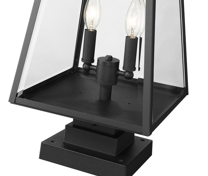 Z-Lite Canada - 521PHMS-SQPM-BK - Two Light Outdoor Pier Mounted Fixture - Broughton - Black