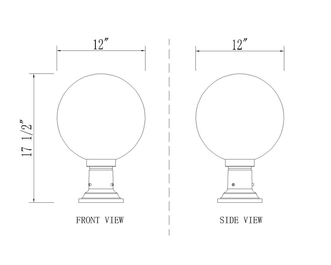 Z-Lite Canada - 597PHB-533PM-BK - One Light Outdoor Pier Mounted Fixture - Laurent - Black